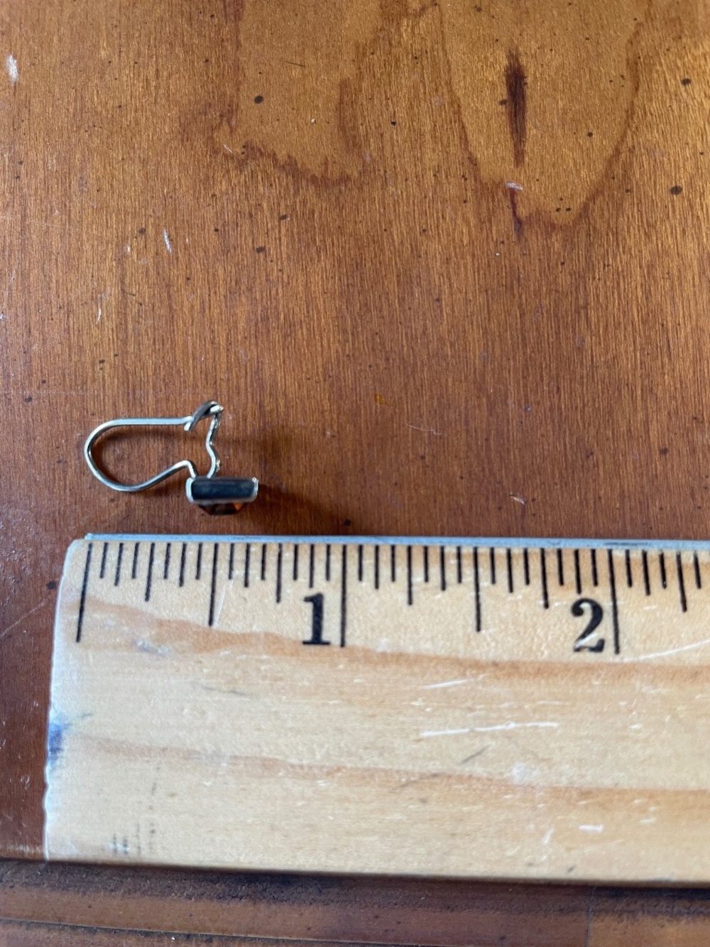 Sterling Silver Earrings with Pretty Sienna Stone with wire closure. - Picture 5 of 5